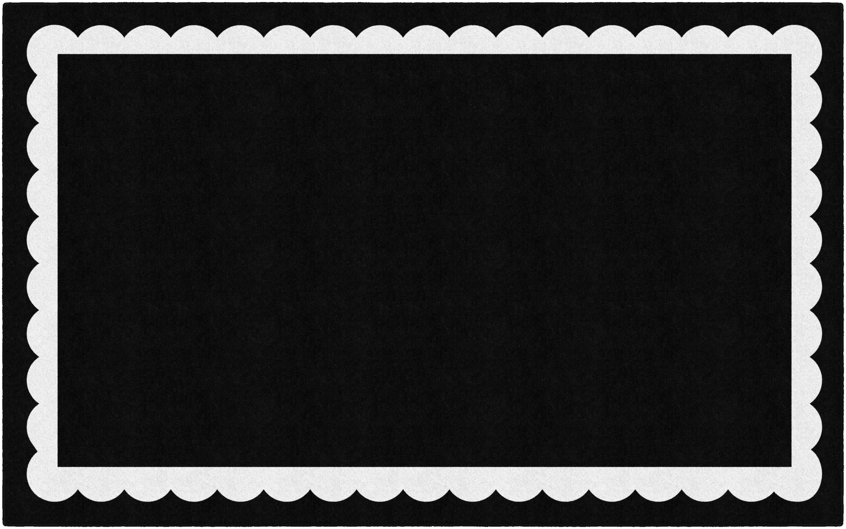 SCHOOLGIRL BLACK AND WHITE SCALLOP