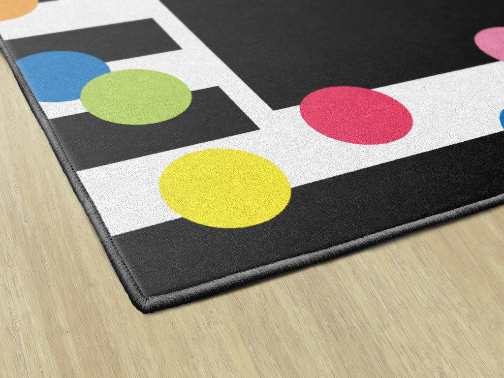 SCHOOLGIRL STYLE BLACK, WHITE, & BRIGHT POLKA DOT BORDER