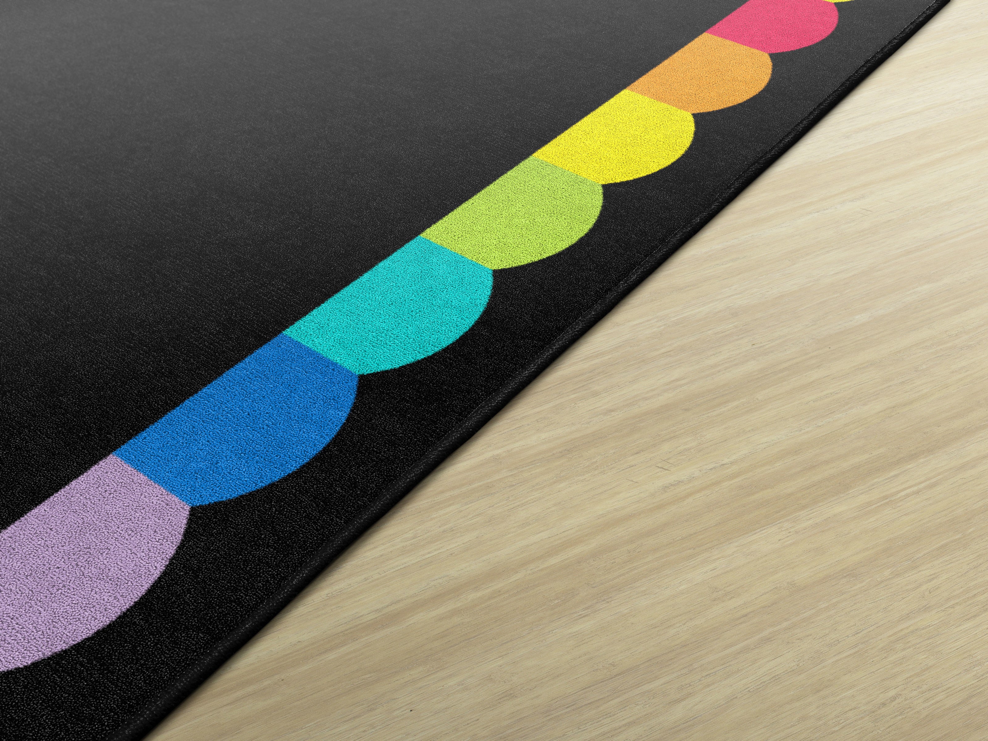 SCHOOLGIRL RAINBOW SCALLOP BORDER