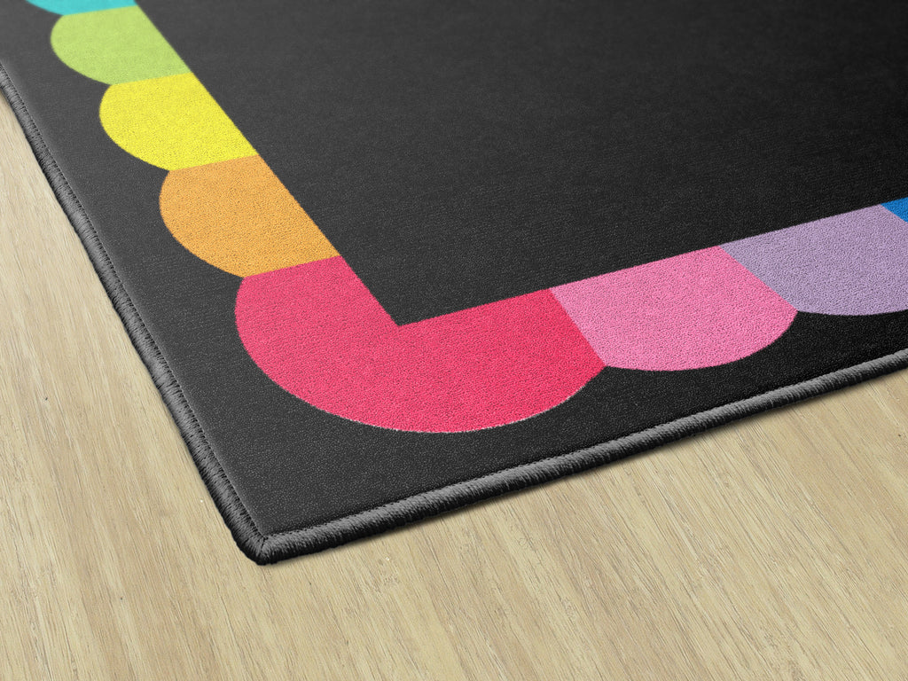 SCHOOLGIRL RAINBOW SCALLOP BORDER