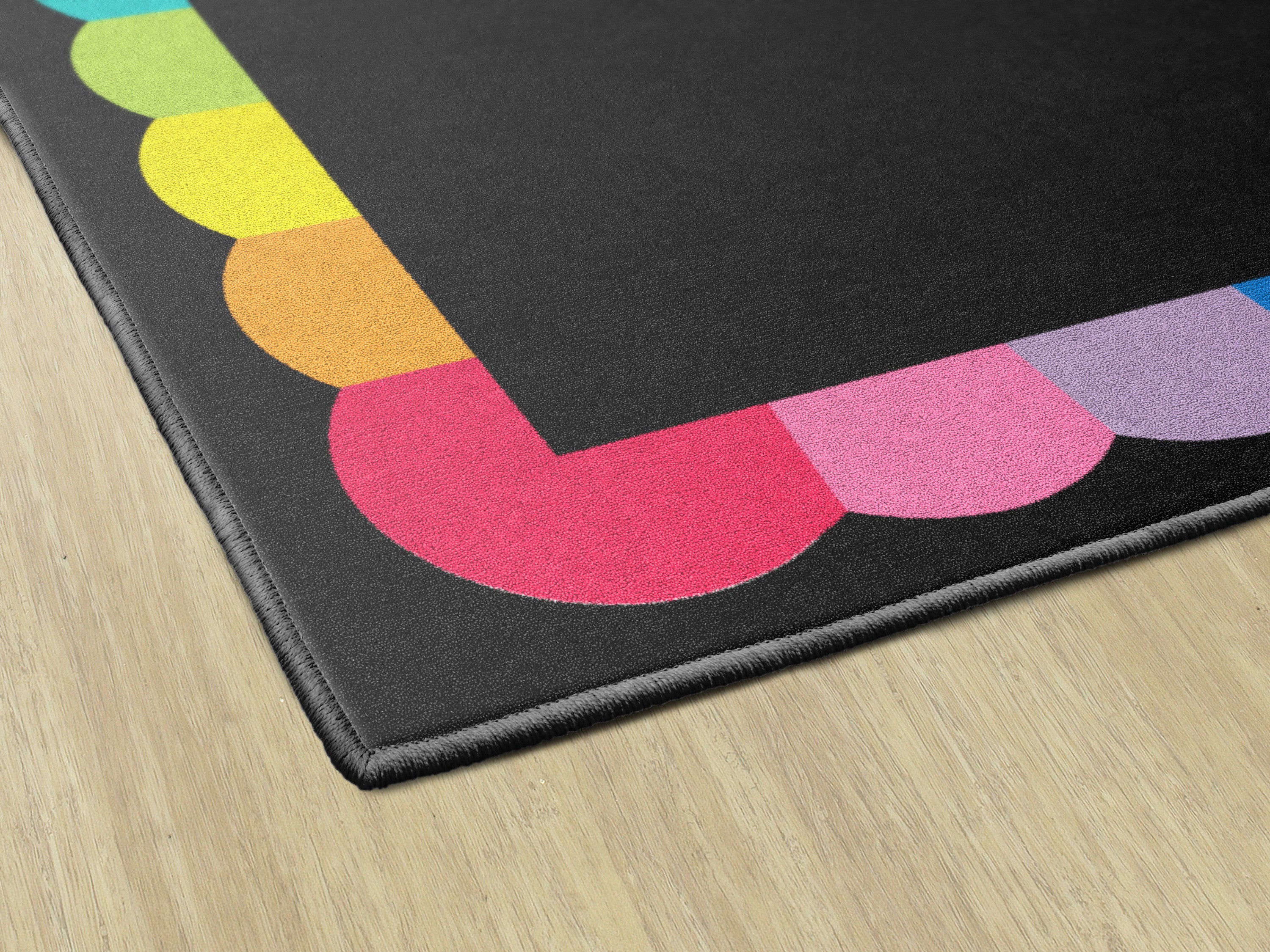 SCHOOLGIRL RAINBOW SCALLOP BORDER