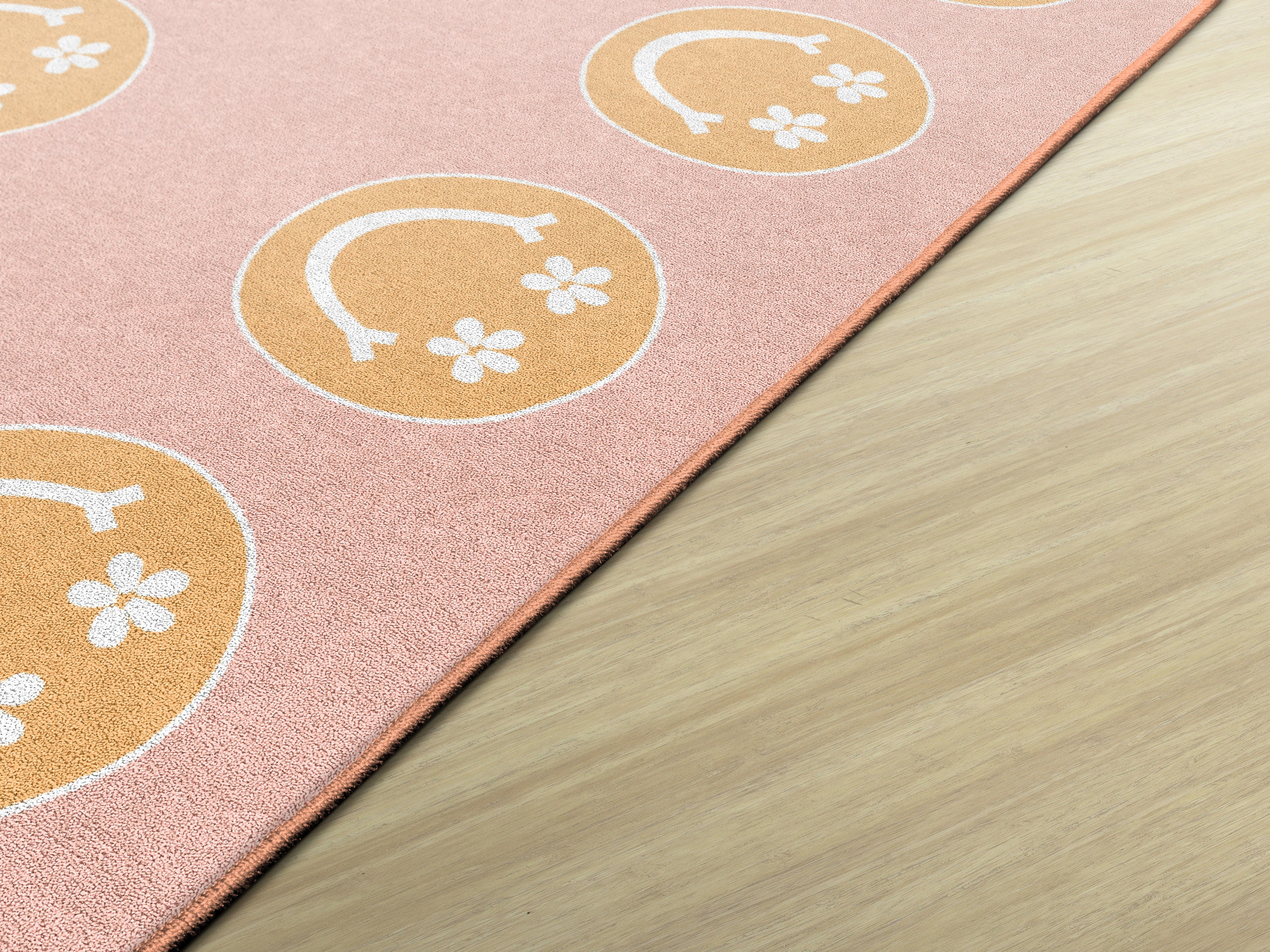 SCHOOLGIRL HAPPY FACES ON PINK