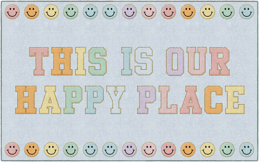 SCHOOLGIRL HAPPY PLACE ON BLUE