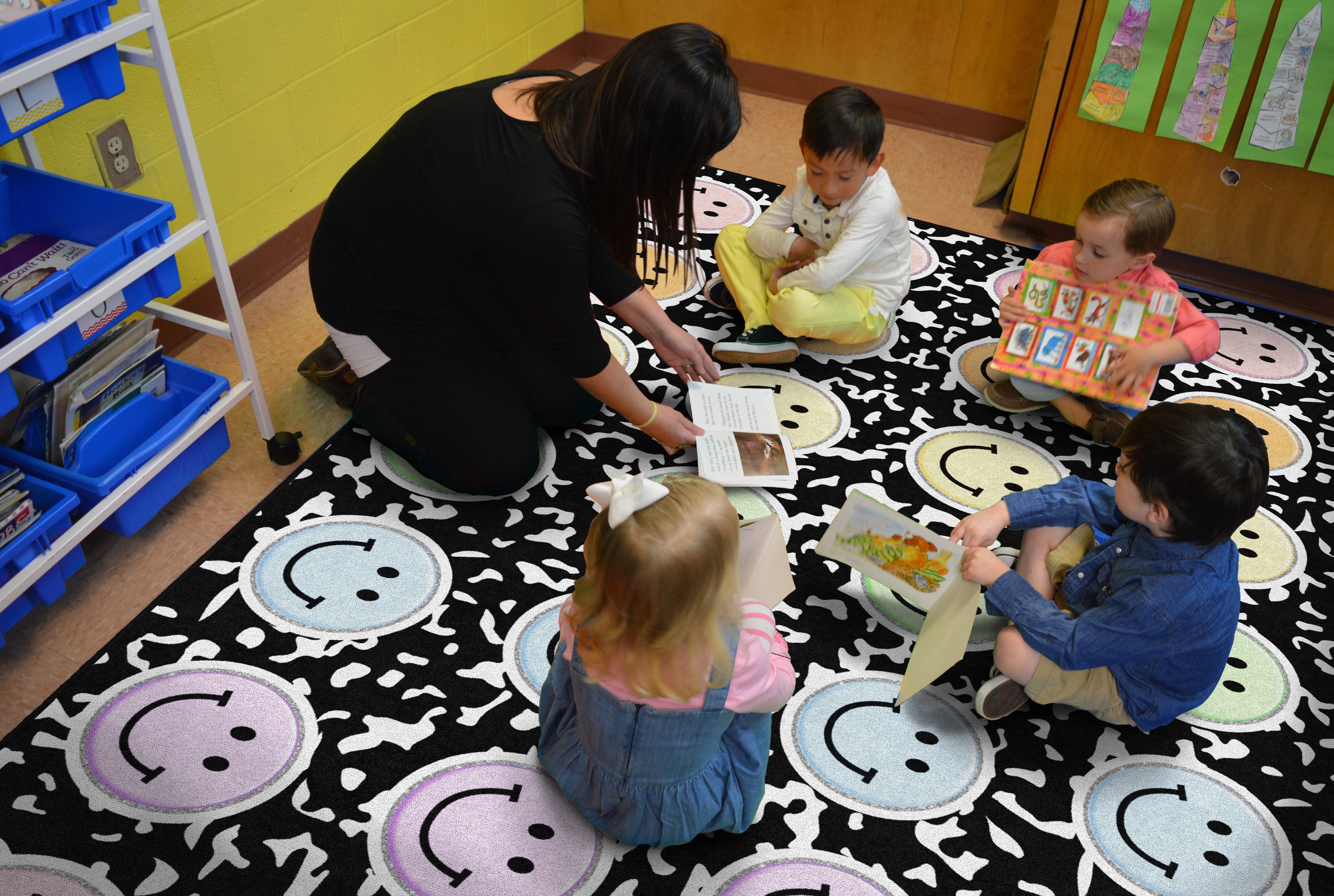 SCHOOLGIRL HAPPY FACES ON COMPOSITION