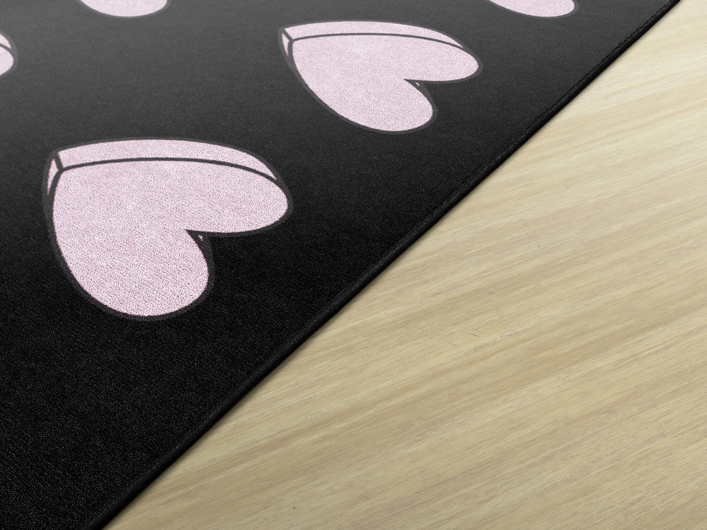 SCHOOLGIRL HEARTS ON BLACK SIT SPOTS