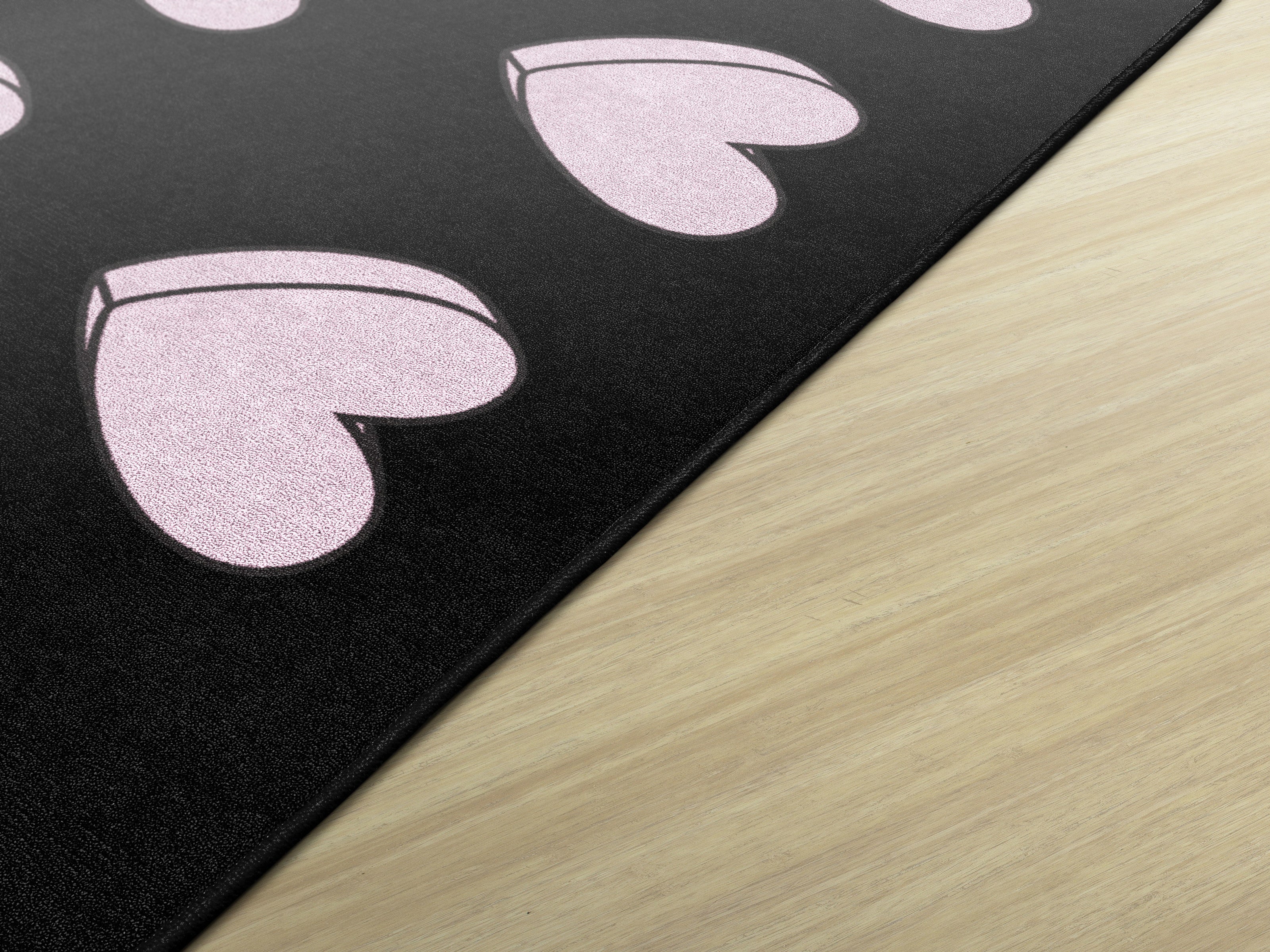 SCHOOLGIRL HEARTS ON BLACK SIT SPOTS