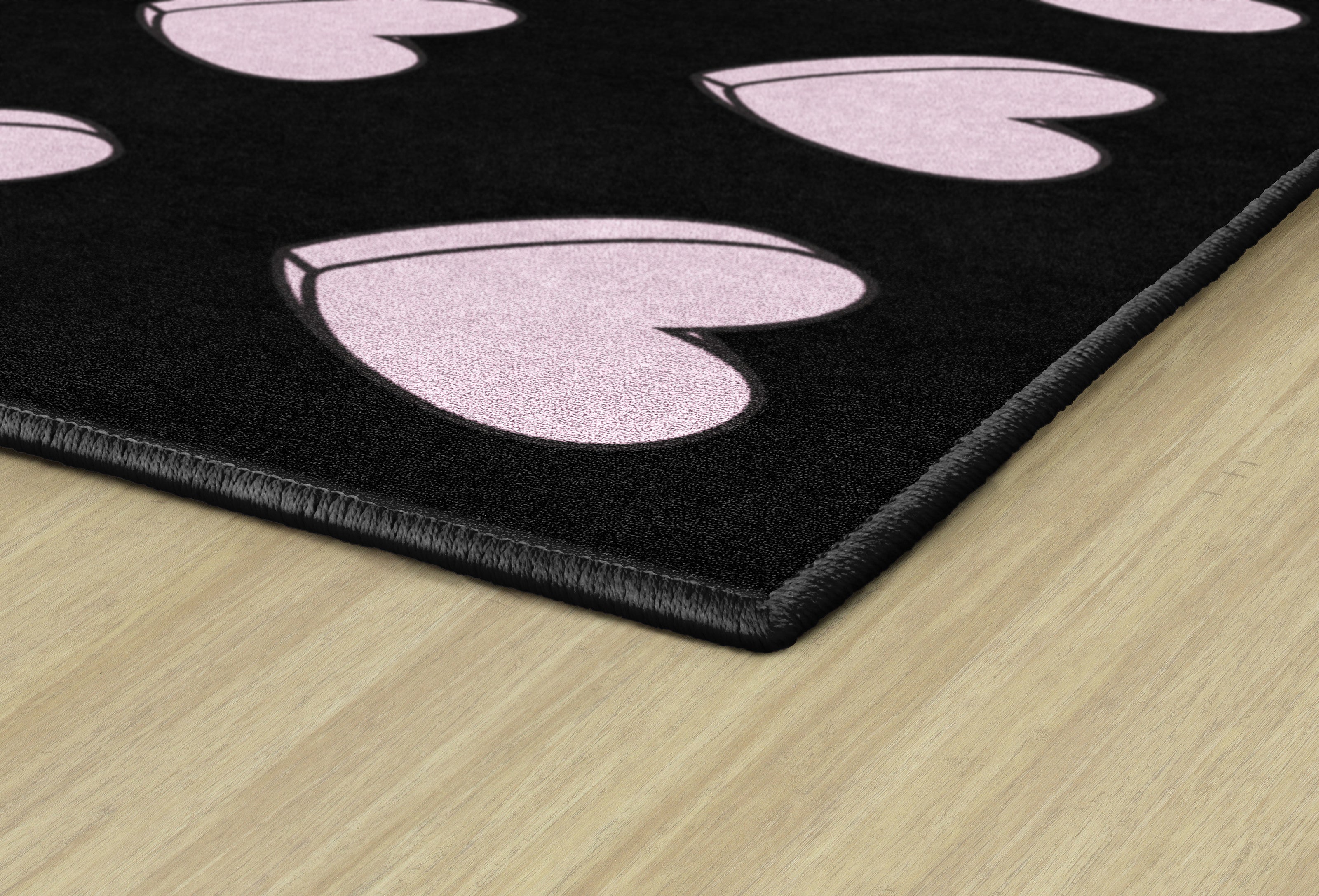 SCHOOLGIRL HEARTS ON BLACK SIT SPOTS