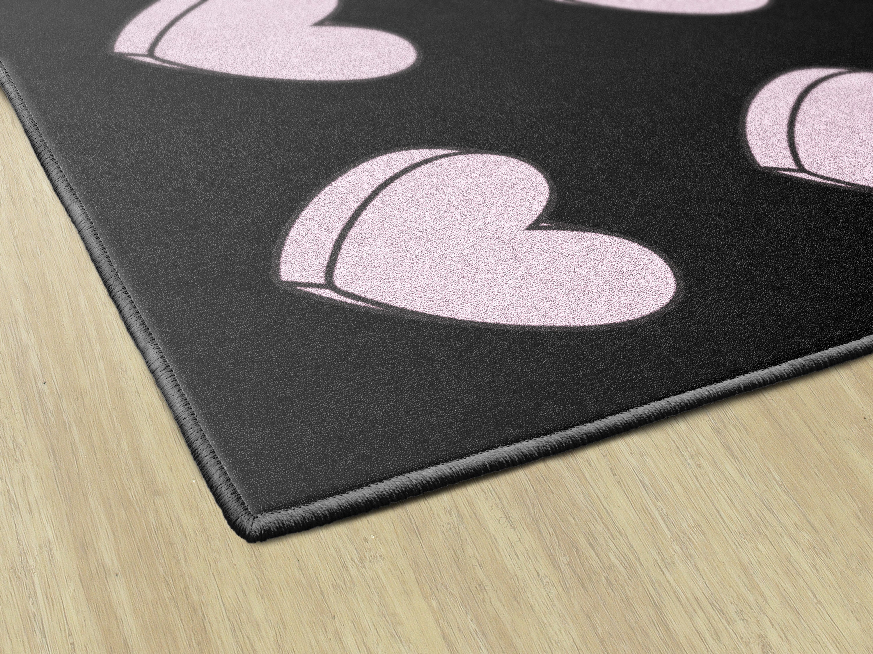 SCHOOLGIRL HEARTS ON BLACK SIT SPOTS