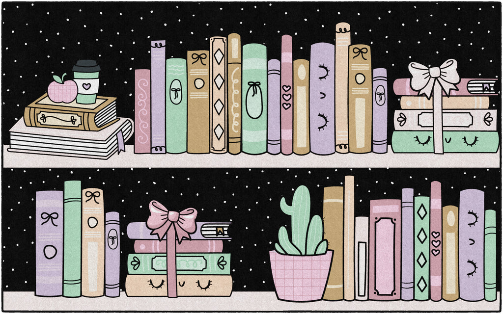 SCHOOLGIRL BOOKSHELF WITH DOTS