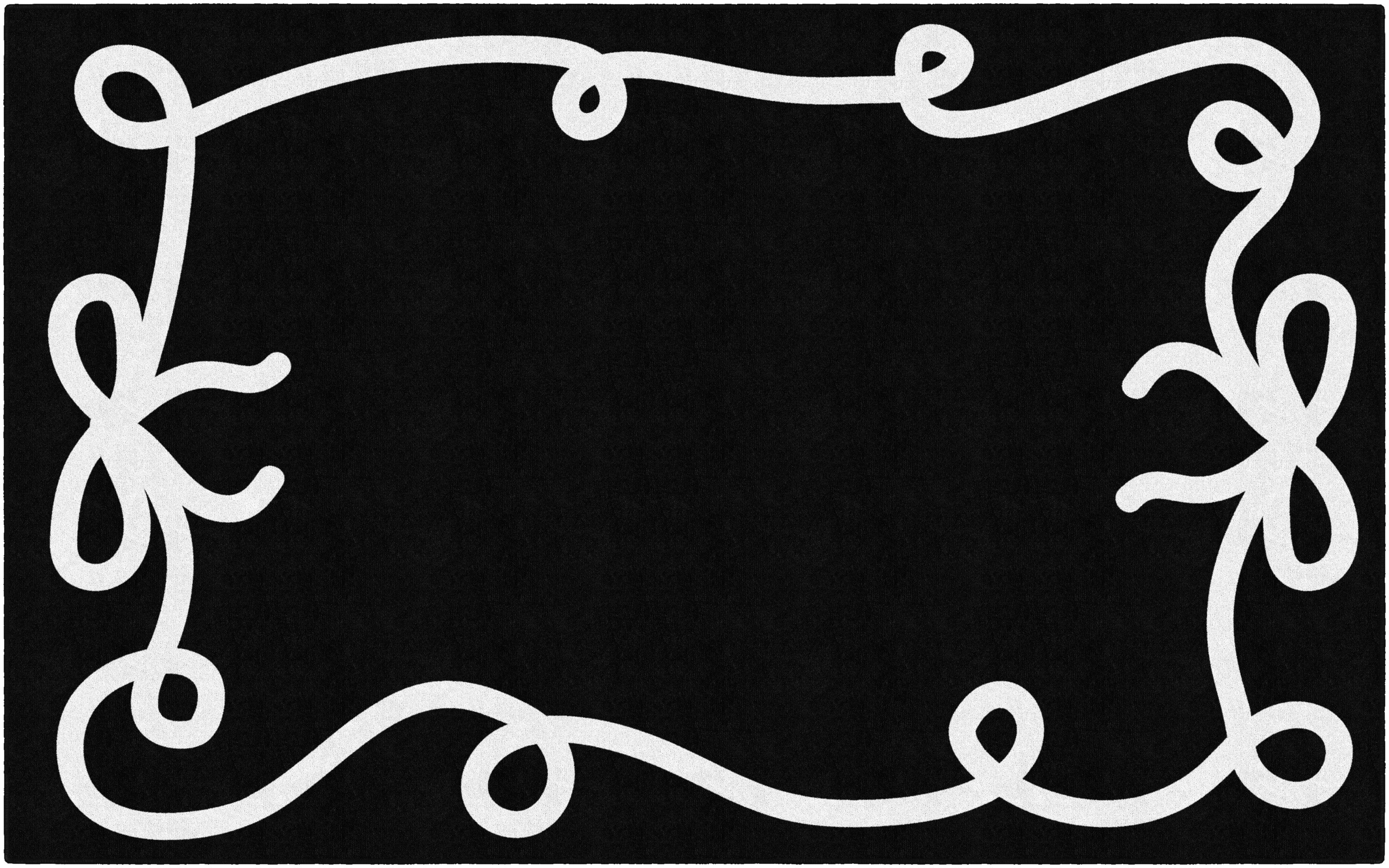 SCHOOLGIRL BOW BORDER BLACK