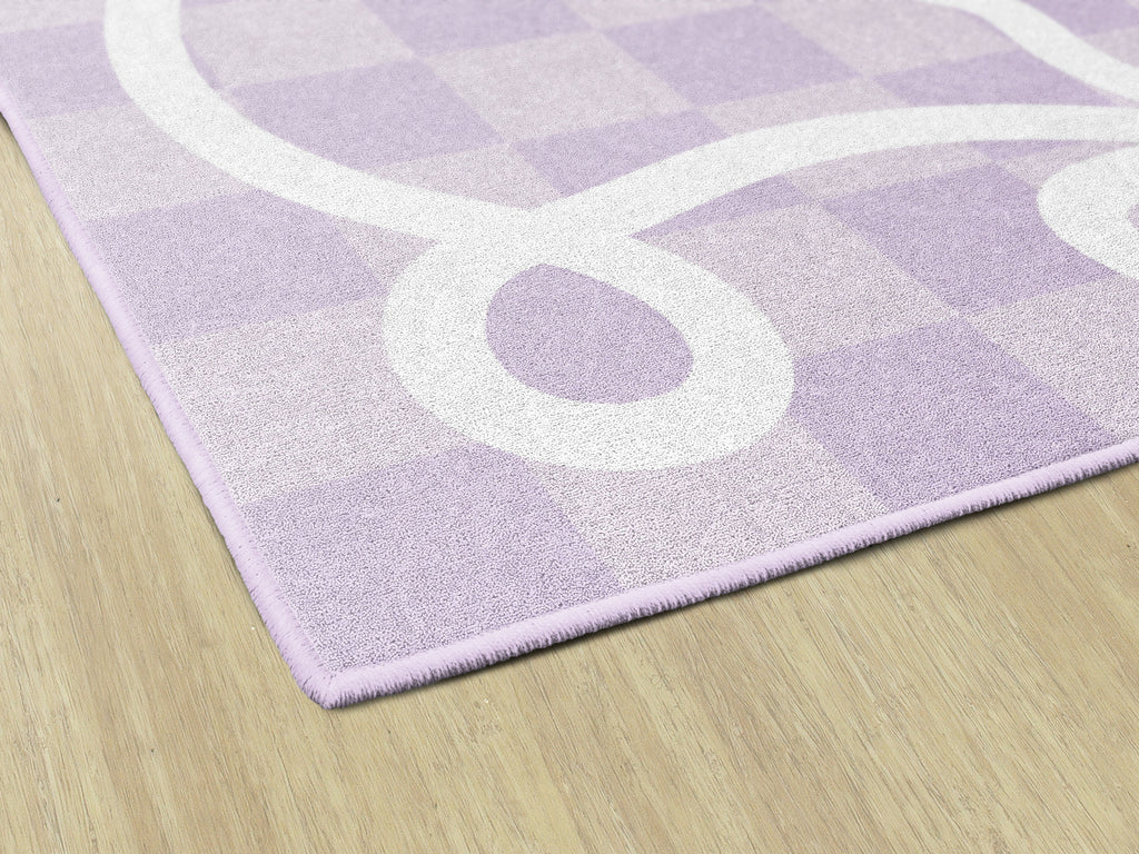 SCHOOLGIRL BOW BORDER IN LAVENDER