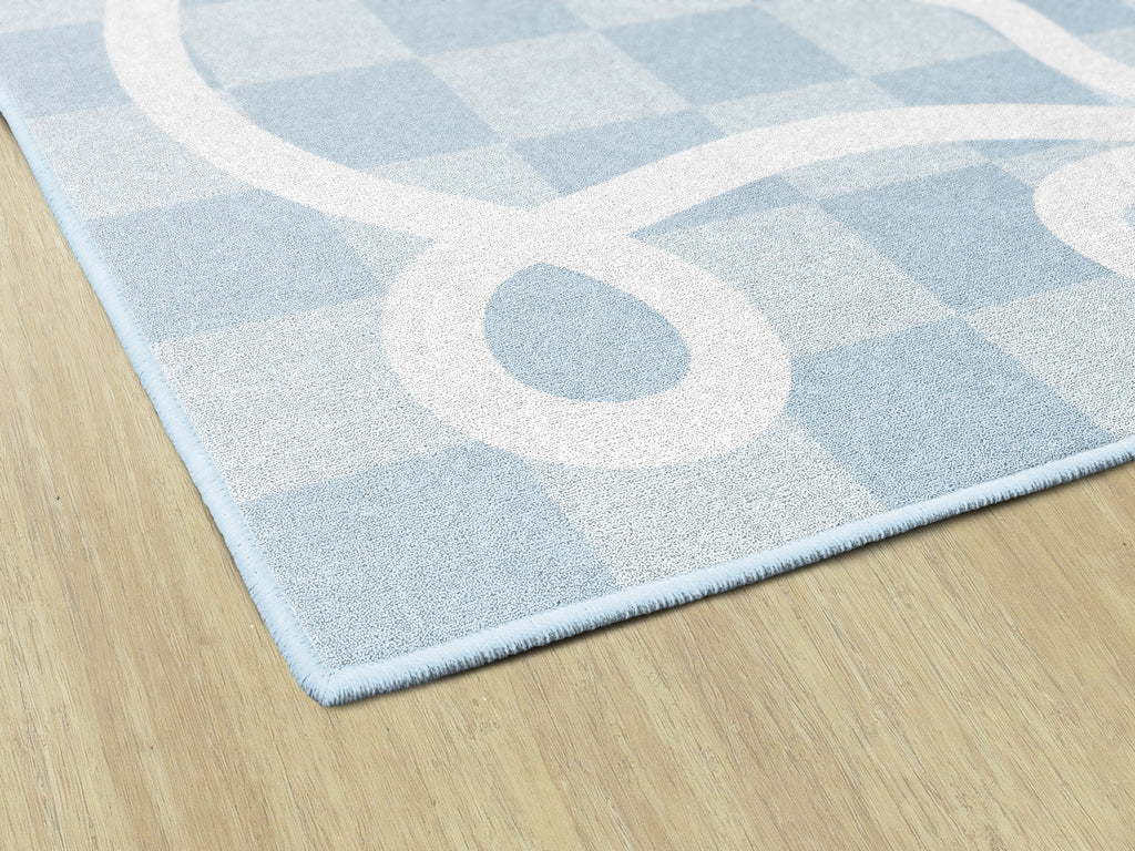 SCHOOLGIRL BOW BORDER IN BLUE