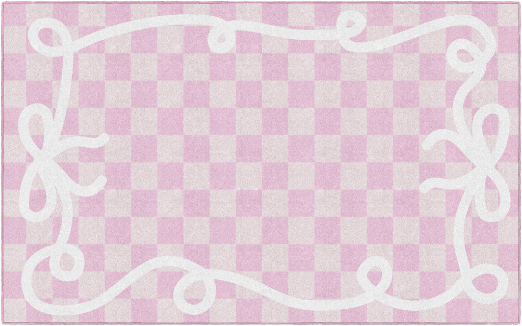 SCHOOLGIRL BOW BORDER IN PINK