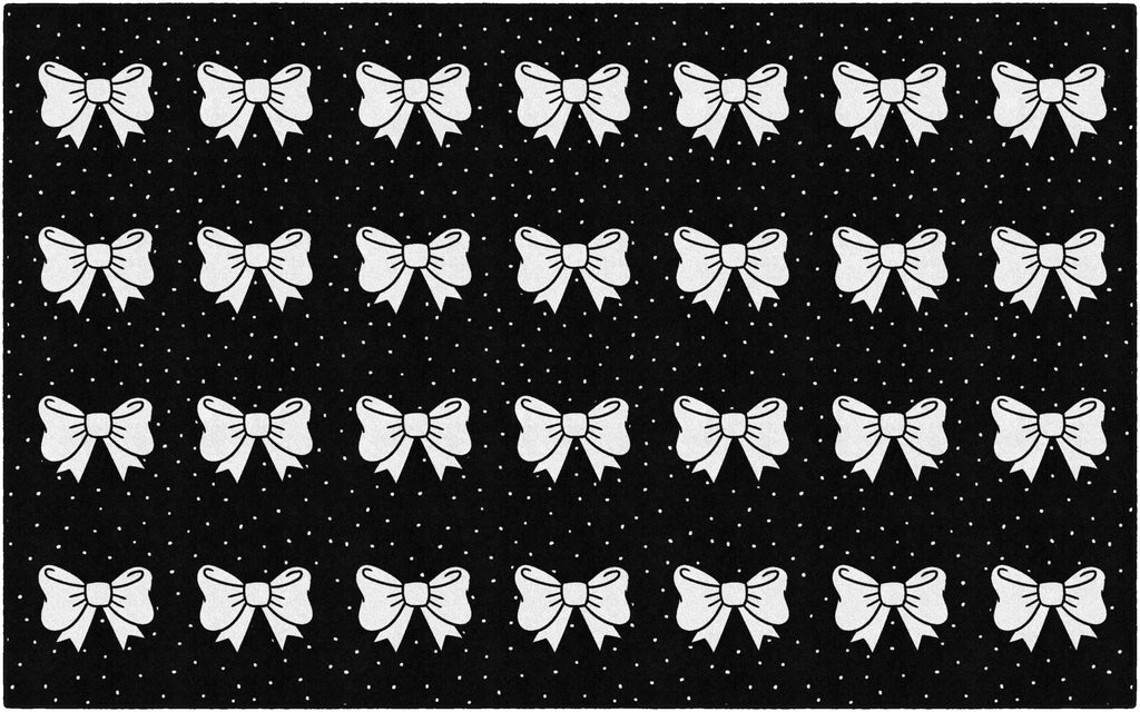 SCHOOLGIRL BLACK AND WHITE BOW SIT SPOTS