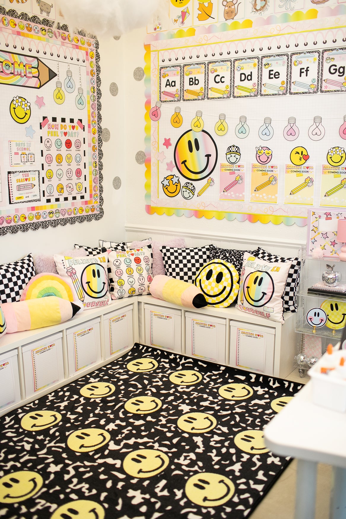 SCHOOLGIRL FACES ON COMPOSITION