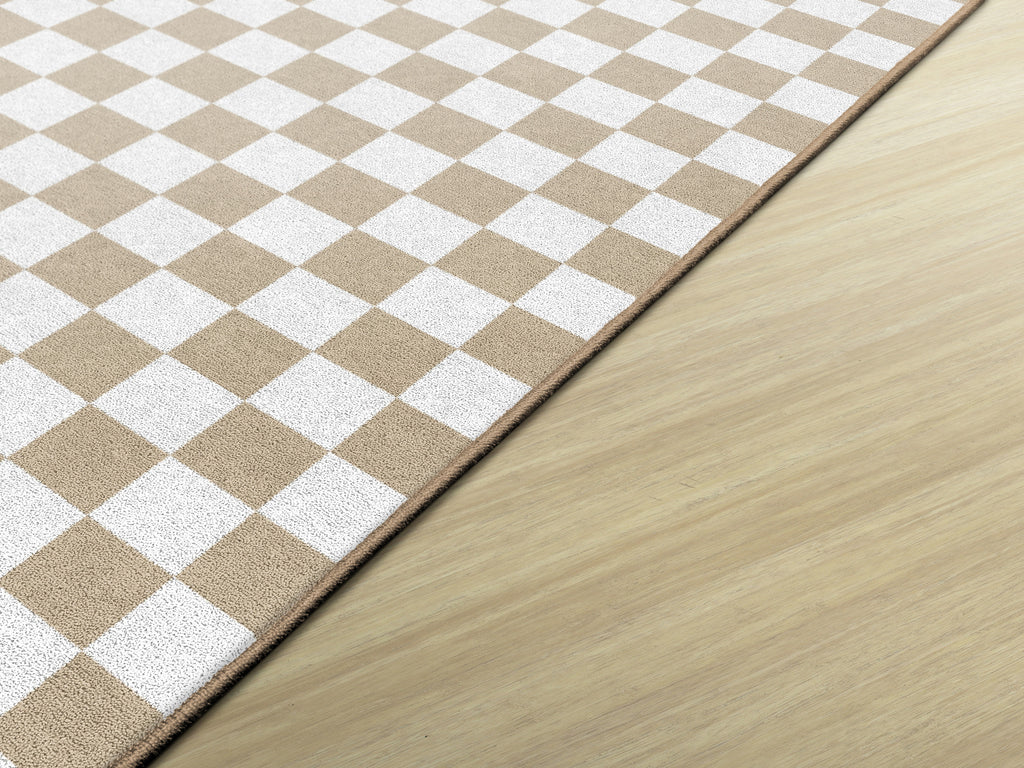 SCHOOLGIRL BROWN/WHITE CHECKERBOARD