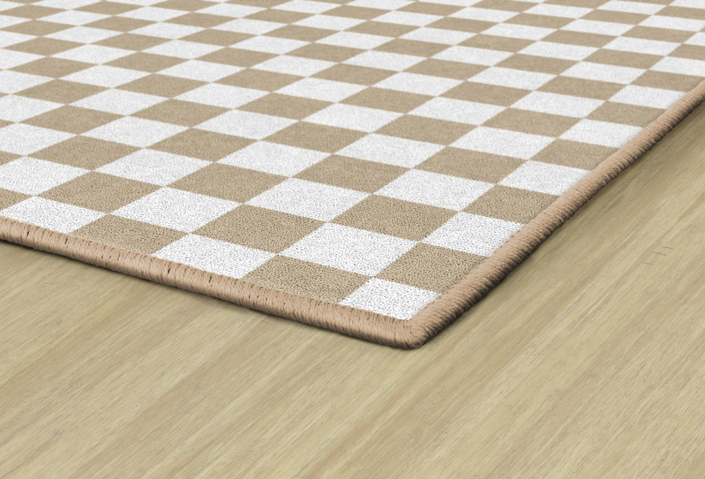 SCHOOLGIRL BROWN/WHITE CHECKERBOARD