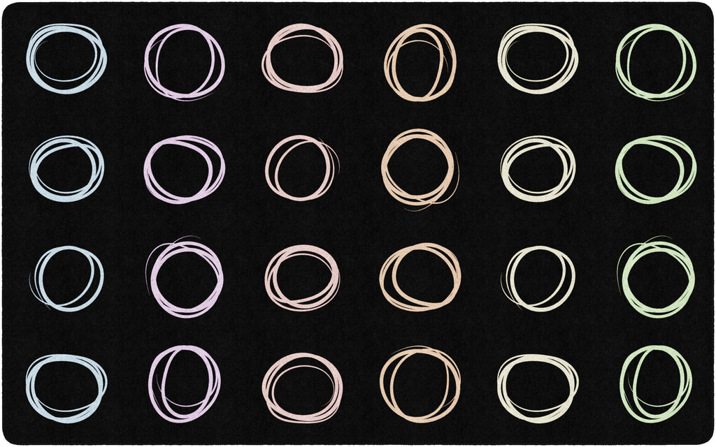 CIRCLE SAMPLER PASTEL ON BLACK