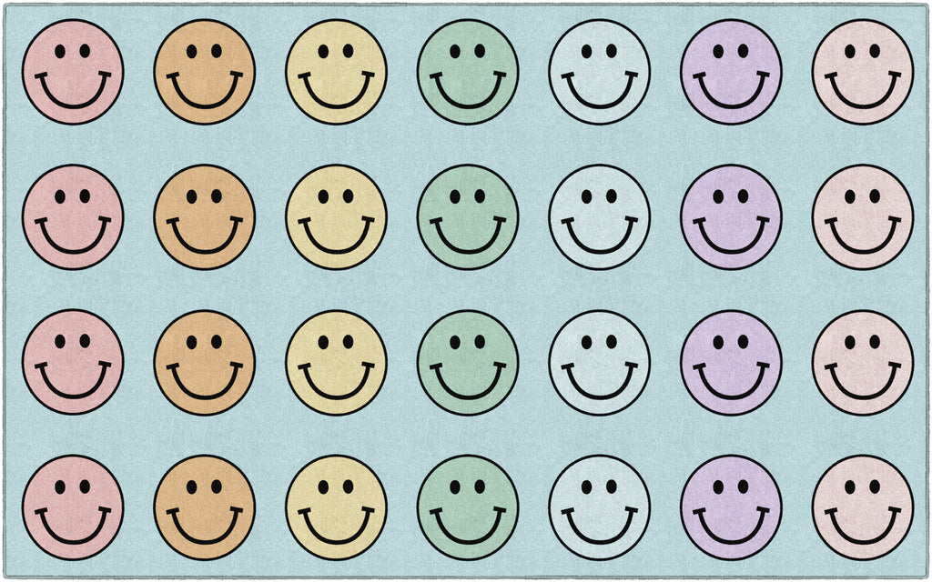 SCHOOLGIRL PASTEL RAINBOW SMILEYS