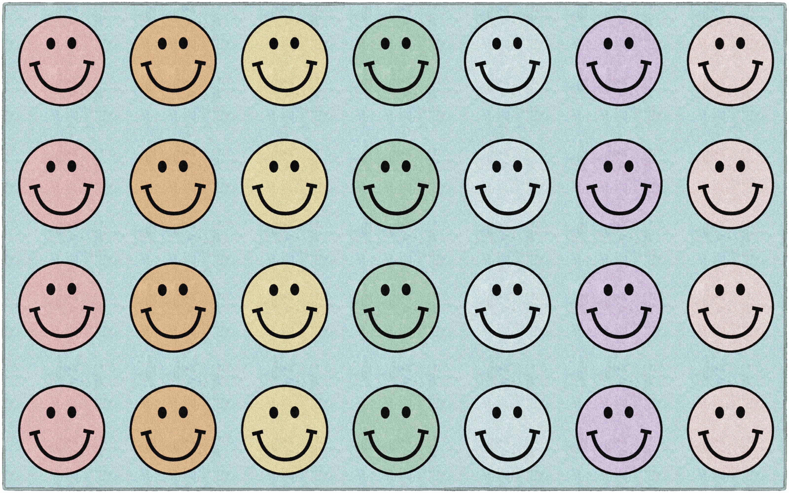 SCHOOLGIRL PASTEL RAINBOW SMILEYS