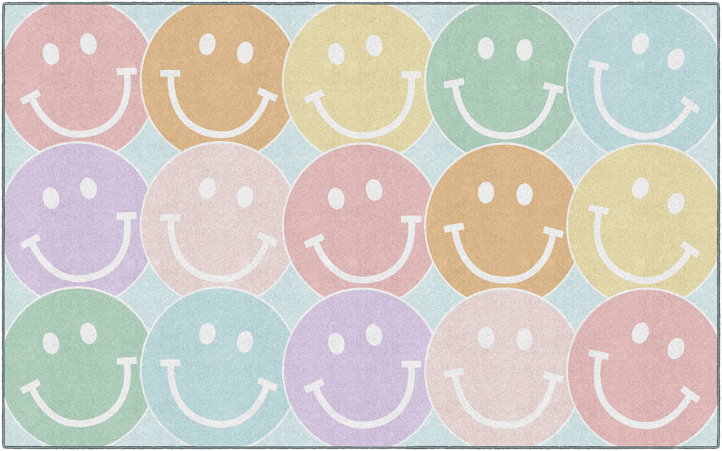 SCHOOLGIRL PASTEL RAINBOW BIG SMILEY