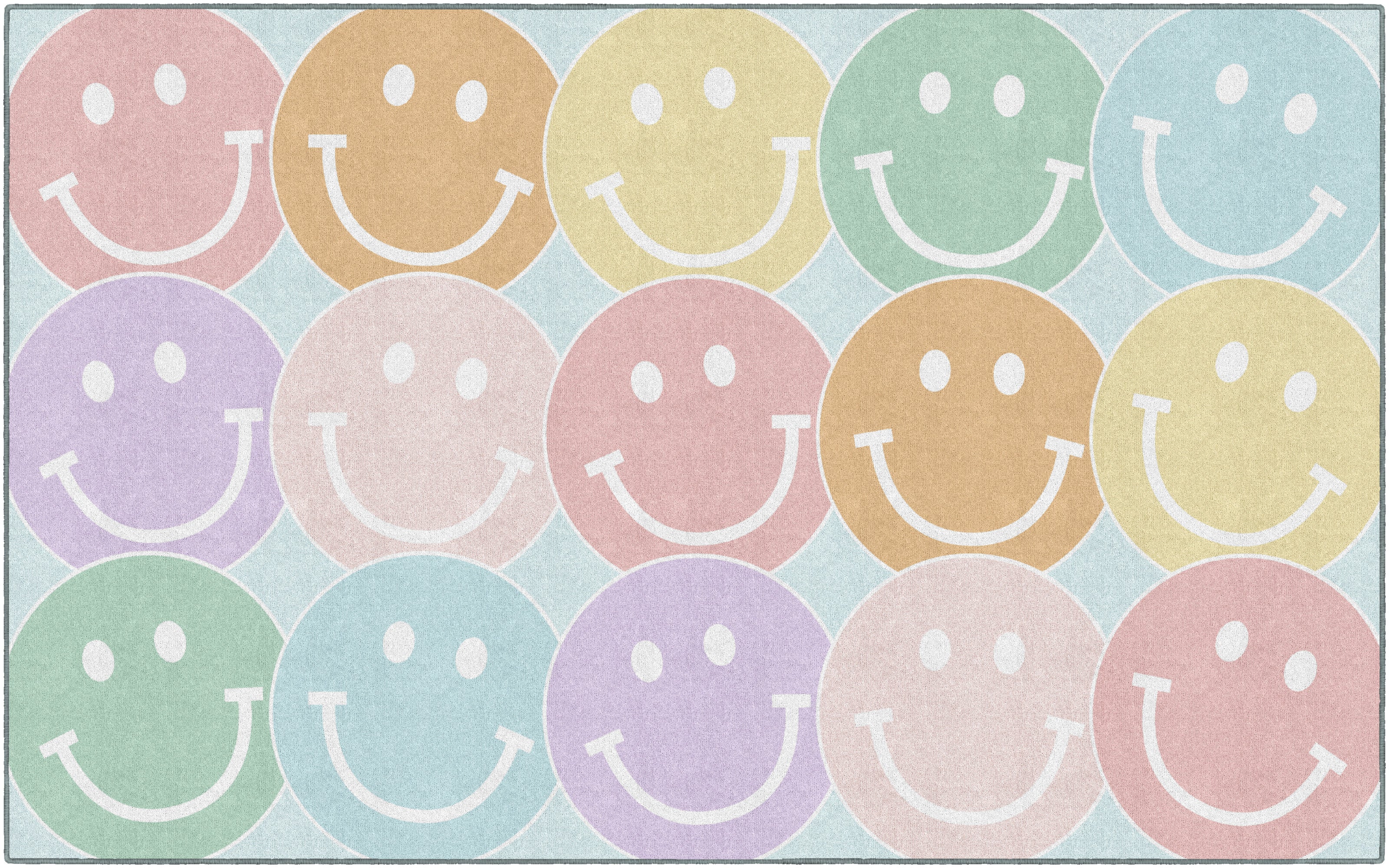 SCHOOLGIRL PASTEL RAINBOW BIG SMILEY