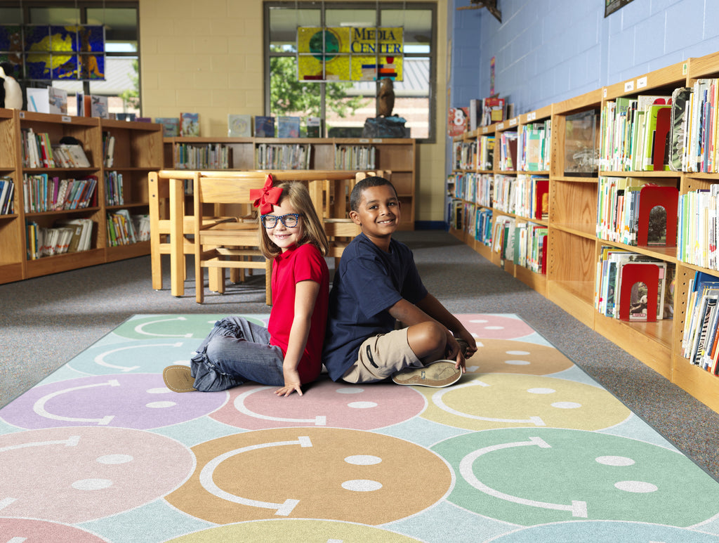 SCHOOLGIRL PASTEL RAINBOW BIG SMILEY