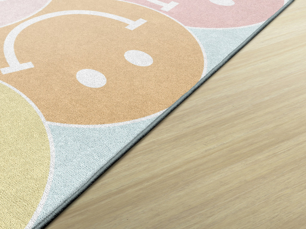 SCHOOLGIRL PASTEL RAINBOW BIG SMILEY