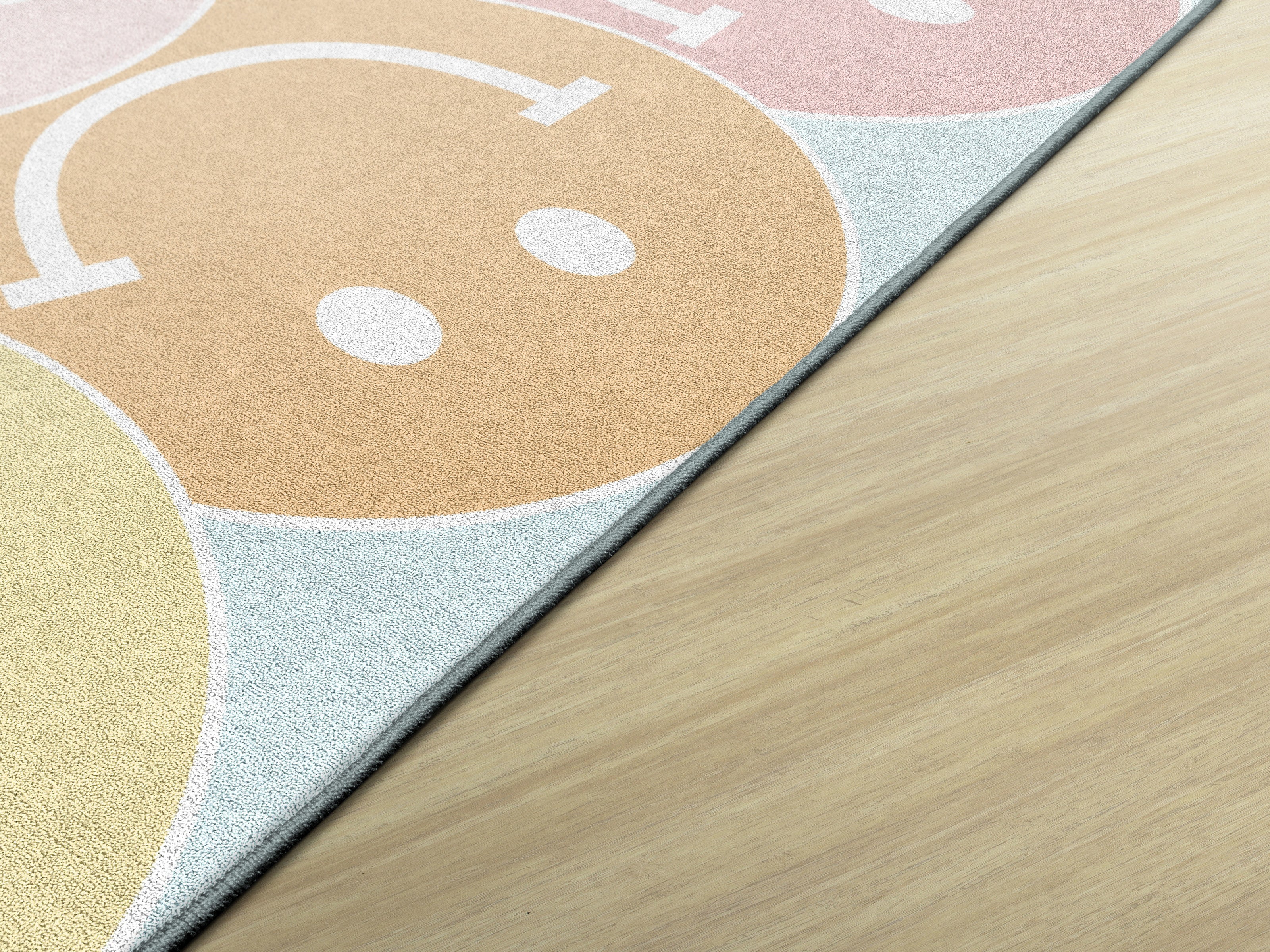 SCHOOLGIRL PASTEL RAINBOW BIG SMILEY