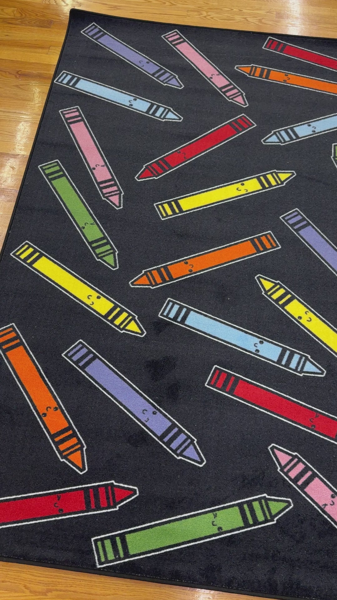 SCHOOLGIRL CRAYONS ON BLACK